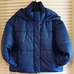 One&Only Women's Blue Puffer Hoodie Jacket